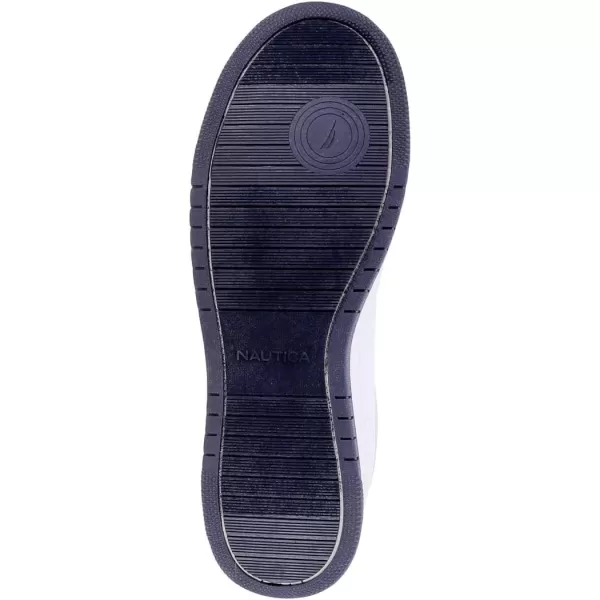Nautica Mens LowTop Fashion Sneakers  LaceUp Trainers for Stylish Basketball Style and Comfortable Walking ShoesWhiteNavyRedstafford