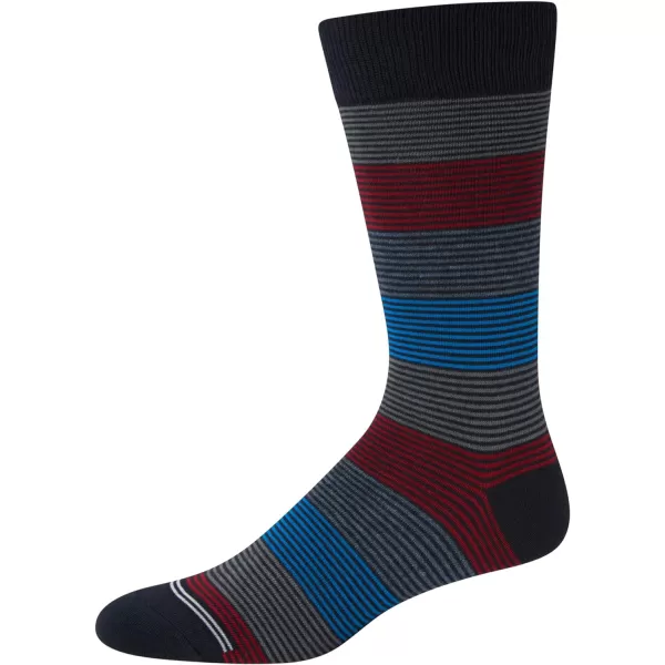 Nautica Mens Moisture Wicking Dress Socks with Stay Up Cuff 5 PackBlackBlue Multi