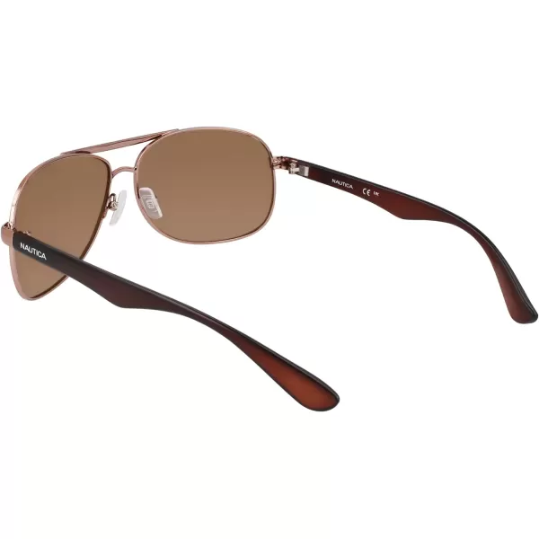 Nautica Mens N2245s Pilot SunglassesBrown