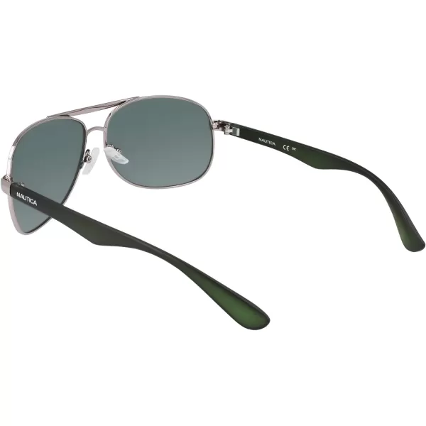 Nautica Mens N2245s Pilot SunglassesGunmetal