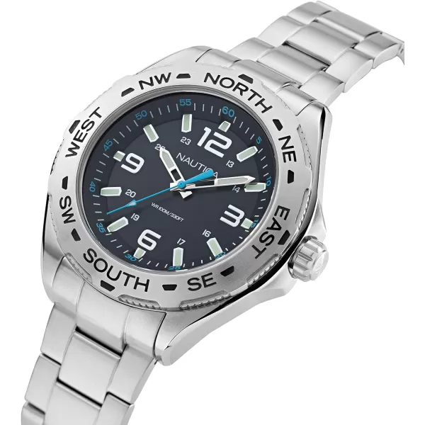 Nautica Mens NAPCWS301 Clearwater Beach Recycled 85 Stainless Steel Bracelet WatchNautica Mens NAPCWS301 Clearwater Beach Recycled 85 Stainless Steel Bracelet Watch