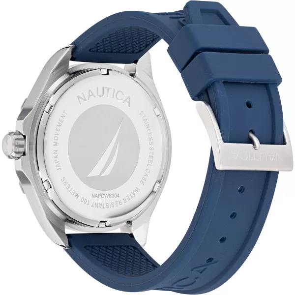 Nautica Mens NAPCWS304 Clearwater Beach Blue Silicone Strap WatchNautica Mens NAPCWS304 Clearwater Beach Blue Silicone Strap Watch