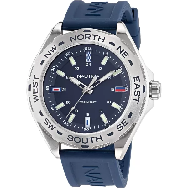 Nautica Mens NAPCWS305 Clearwater Beach Recycled 85 Stainless Steel Bracelet amp Silicone Strap WatchNautica Mens NAPCWS305 Clearwater Beach Recycled 85 Stainless Steel Bracelet amp Silicone Strap Watch