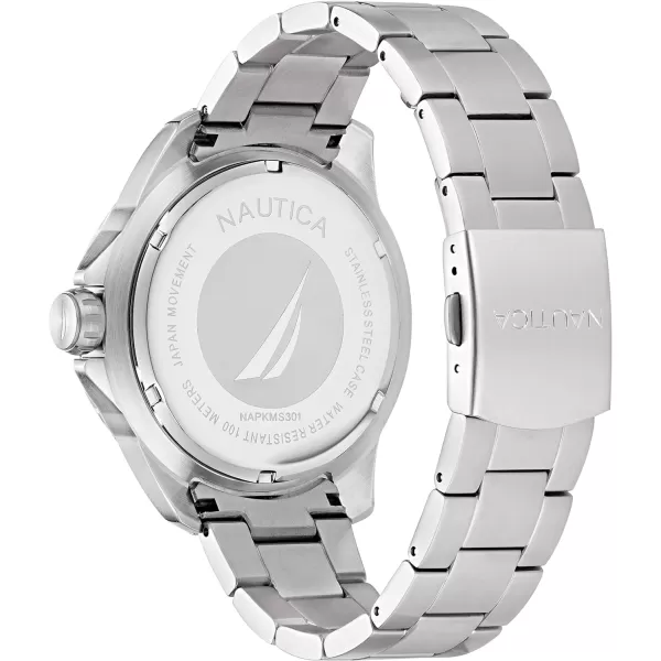 Nautica Mens NAPKMS301 KOH May Bay Recycled 85 Stainless Steel Bracelet WatchNautica Mens NAPKMS301 KOH May Bay Recycled 85 Stainless Steel Bracelet Watch