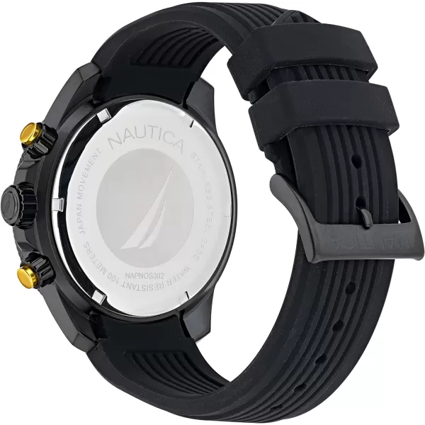 Nautica Mens NAPNOS302 One Black Silicone Strap WatchNautica Mens NAPNOS302 One Black Silicone Strap Watch