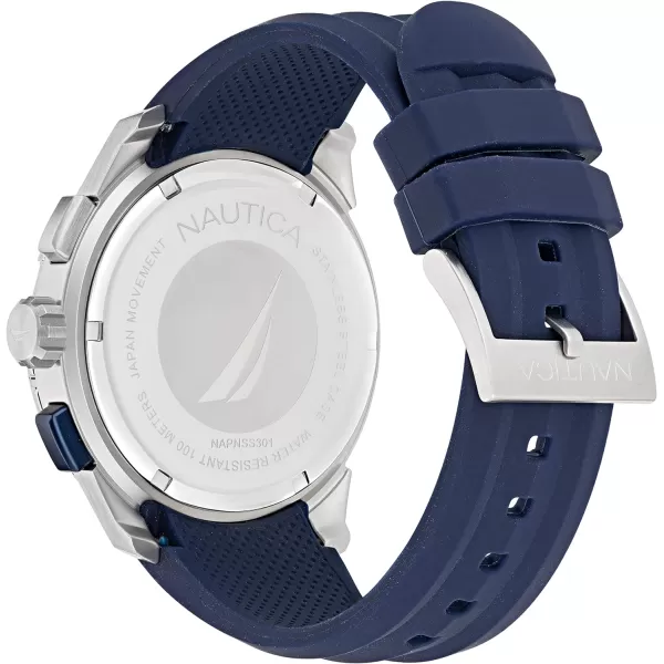 Nautica Mens NAPNSS301 NST 101 Blue Silicone Strap WatchNautica Mens NAPNSS301 NST 101 Blue Silicone Strap Watch