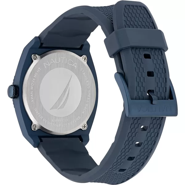 Nautica Mens NAPPBS301 Pacific Beach Blue Wheat PU Fiber Strap WatchNautica Mens NAPPBS301 Pacific Beach Blue Wheat PU Fiber Strap Watch