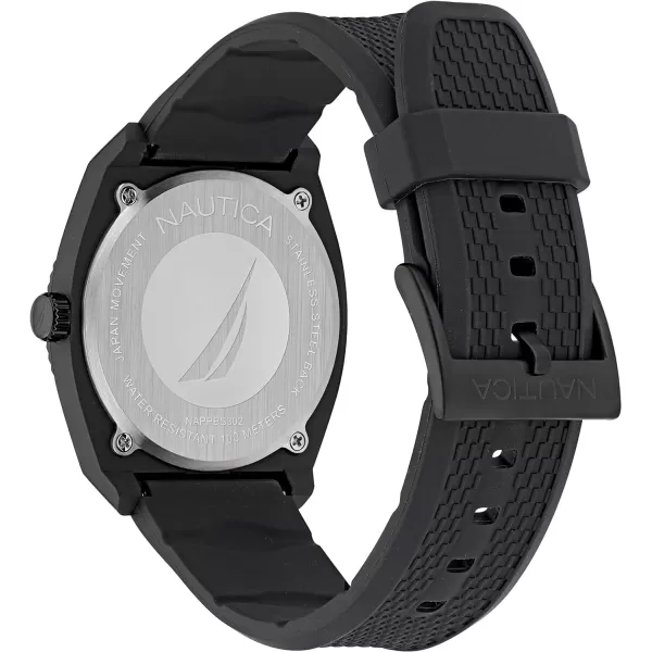 Nautica Mens NAPPBS302 Pacific Beach Black Wheat PU Fiber Strap WatchNautica Mens NAPPBS302 Pacific Beach Black Wheat PU Fiber Strap Watch