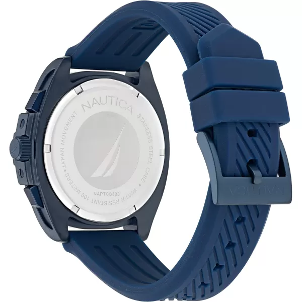 Nautica Mens NAPTCS303 Tin Can Bay Blue Silicone Strap WatchNautica Mens NAPTCS303 Tin Can Bay Blue Silicone Strap Watch