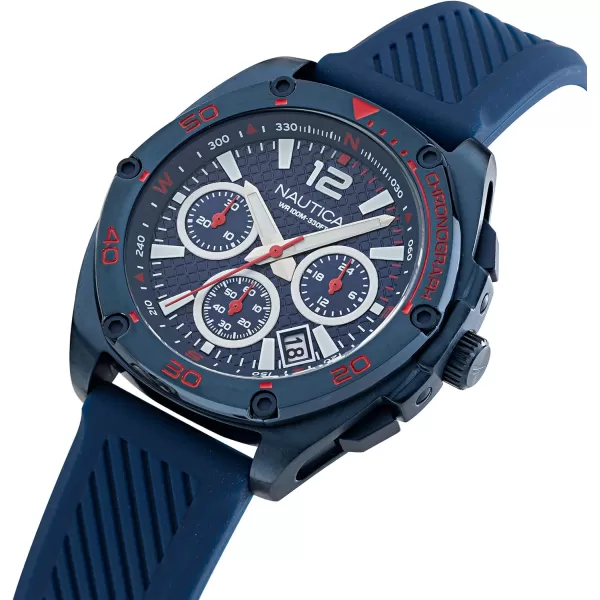 Nautica Mens NAPTCS303 Tin Can Bay Blue Silicone Strap WatchNautica Mens NAPTCS303 Tin Can Bay Blue Silicone Strap Watch