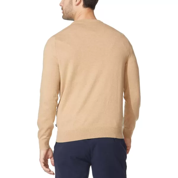 Nautica Mens Navtech Knit CardiganCoastal Camel Heather