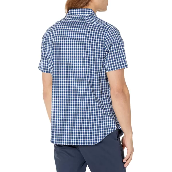 Nautica Mens Navtech Plaid ShortSleeve ShirtEstate Blue