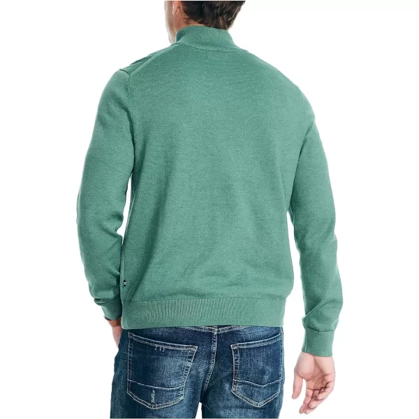 Nautica Mens Navtech QuarterZip SweaterArctic Fern Heather