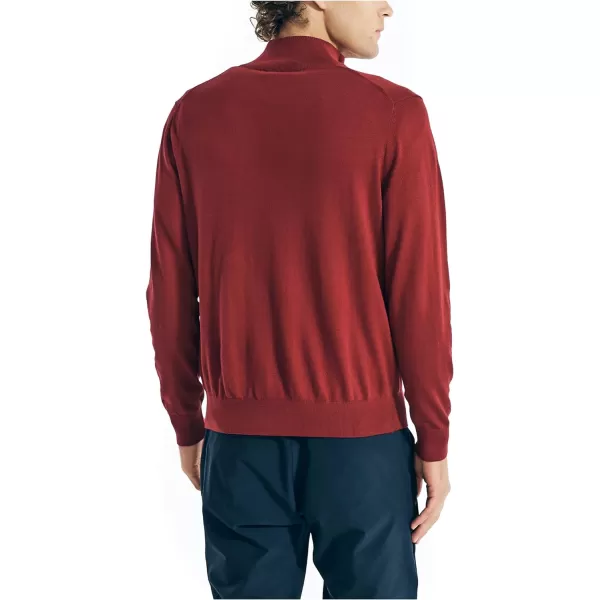 Nautica Mens Navtech QuarterZip SweaterBiking Red