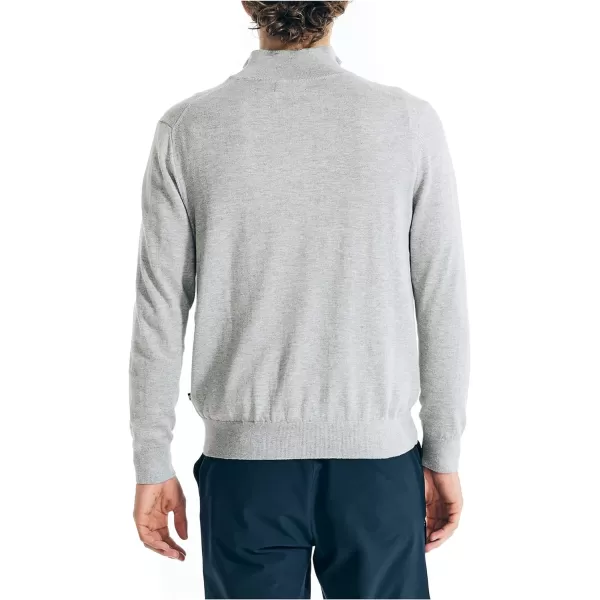 Nautica Mens Navtech QuarterZip SweaterGrey Heather