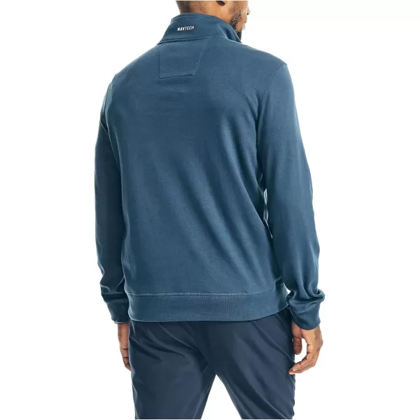 Nautica Mens Navtech QuarterZip SweaterLapis Blue