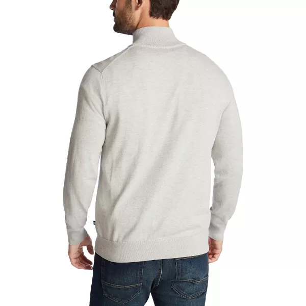 Nautica Mens Navtech QuarterZip SweaterMedium Grey Heather