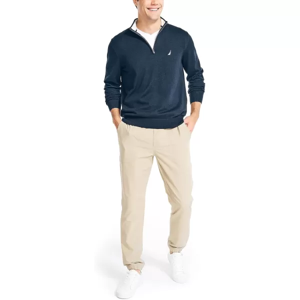 Nautica Mens Navtech QuarterZip SweaterNavy