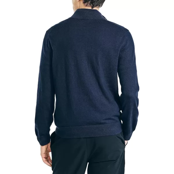 Nautica Mens Navtech QuarterZip SweaterNavy Seas