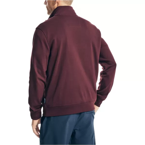 Nautica Mens Navtech QuarterZip SweaterShipwreck Burgundy