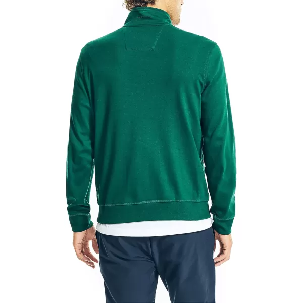 Nautica Mens Navtech QuarterZip SweaterTidal Green