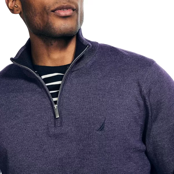 Nautica Mens Navtech QuarterZip SweaterViolet Heather