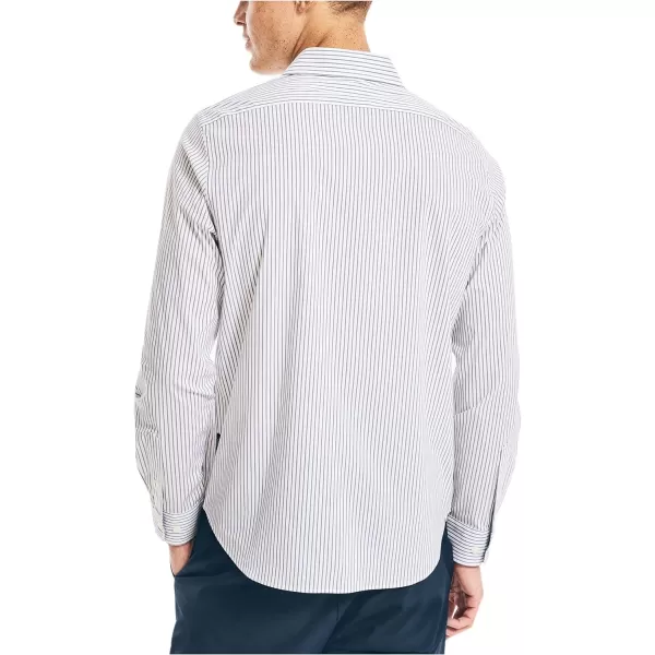 Nautica Mens Navtech Striped ShirtBright White