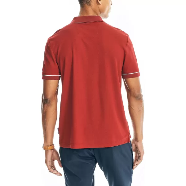 Nautica Mens Navtech Sustainably Crafted Classic Fit PoloBiking Red