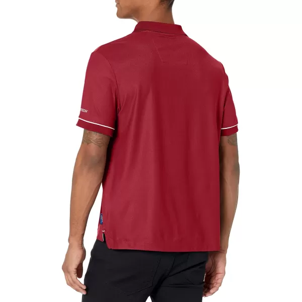 Nautica Mens Navtech Sustainably Crafted Classic Fit PoloBiking Red