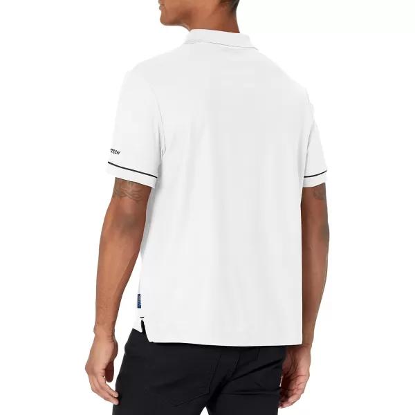 Nautica Mens Navtech Sustainably Crafted Classic Fit PoloBright White