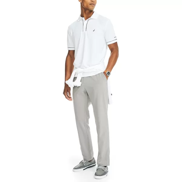 Nautica Mens Navtech Sustainably Crafted Classic Fit PoloBright White