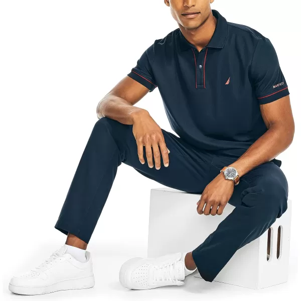 Nautica Mens Navtech Sustainably Crafted Classic Fit PoloNavy