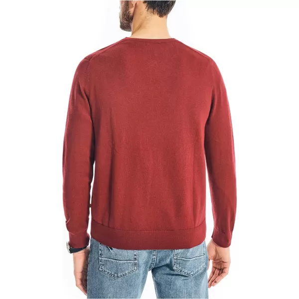 Nautica Mens Navtech VNeck SweaterBiking Red