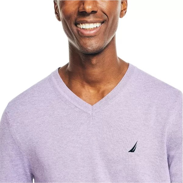 Nautica Mens Navtech VNeck SweaterChalk Violet Heather