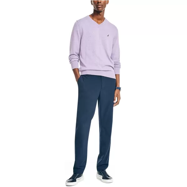 Nautica Mens Navtech VNeck SweaterChalk Violet Heather