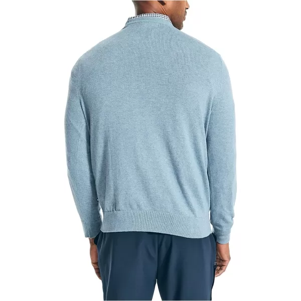 Nautica Mens Navtech VNeck SweaterDeep Anchor Heather