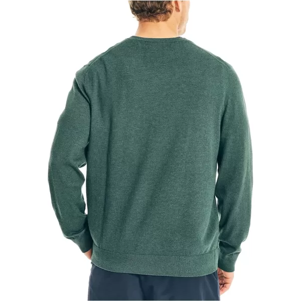 Nautica Mens Navtech VNeck SweaterHunter Green Heather