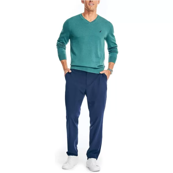 Nautica Mens Navtech VNeck SweaterSilver Pine