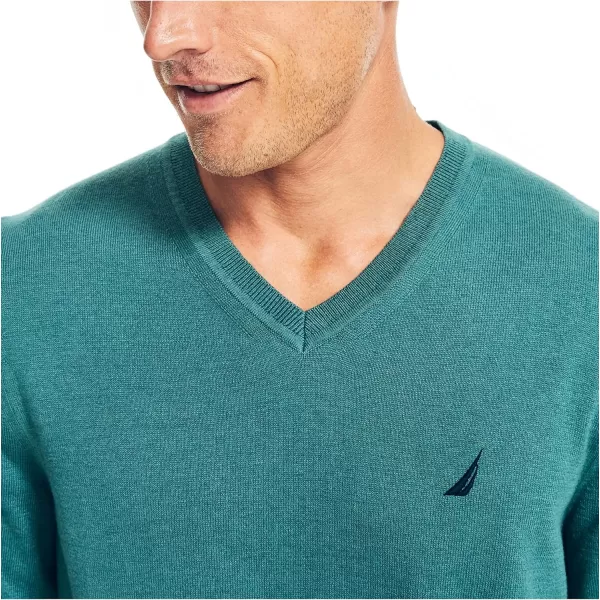 Nautica Mens Navtech VNeck SweaterSilver Pine