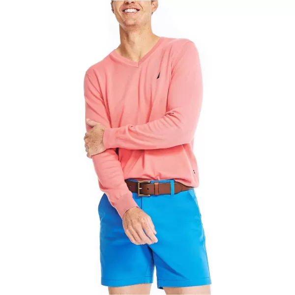 Nautica Mens Navtech VNeck SweaterTeaberry