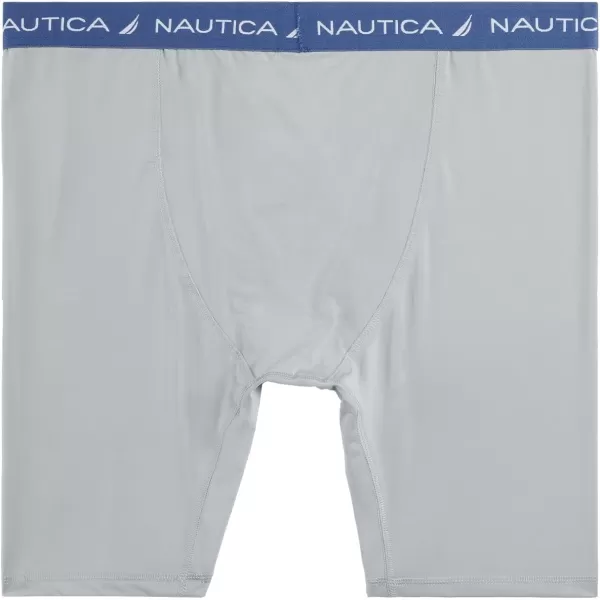 Nautica Mens Performance Compression Base Layer Solid Athletic Bike ShortsGrey