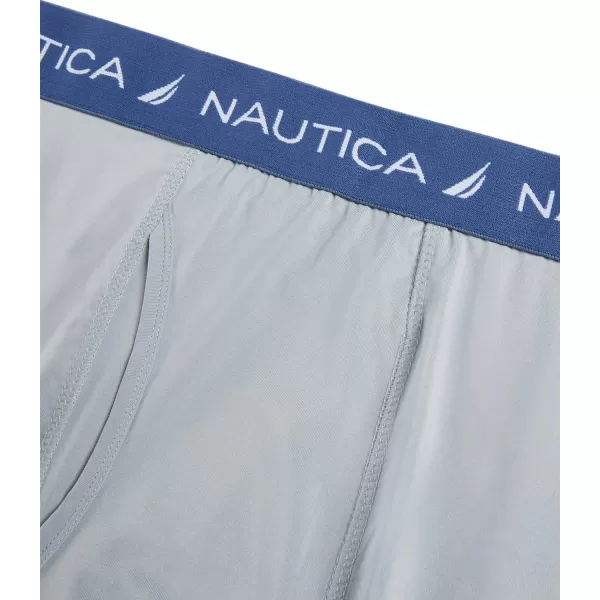Nautica Mens Performance Compression Base Layer Solid Athletic Bike ShortsGrey