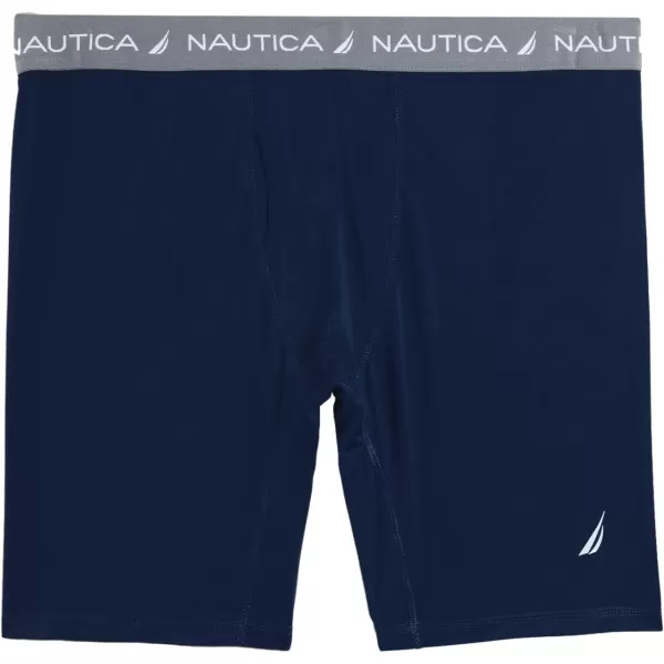 Nautica Mens Performance Compression Base Layer Solid Athletic Bike ShortsNavy