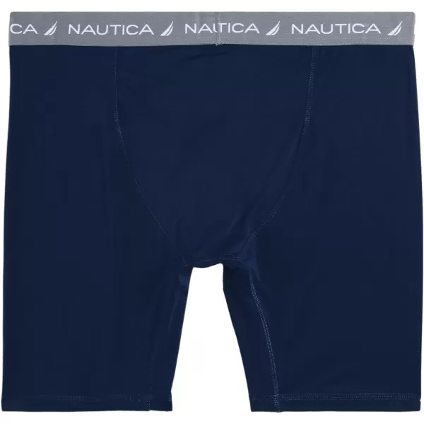 Nautica Mens Performance Compression Base Layer Solid Athletic Bike ShortsNavy