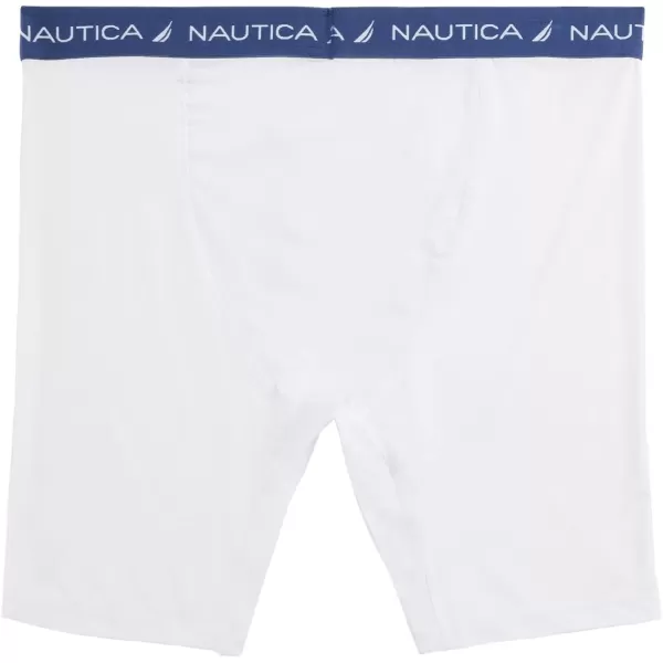 Nautica Mens Performance Compression Base Layer Solid Athletic Bike ShortsWhite