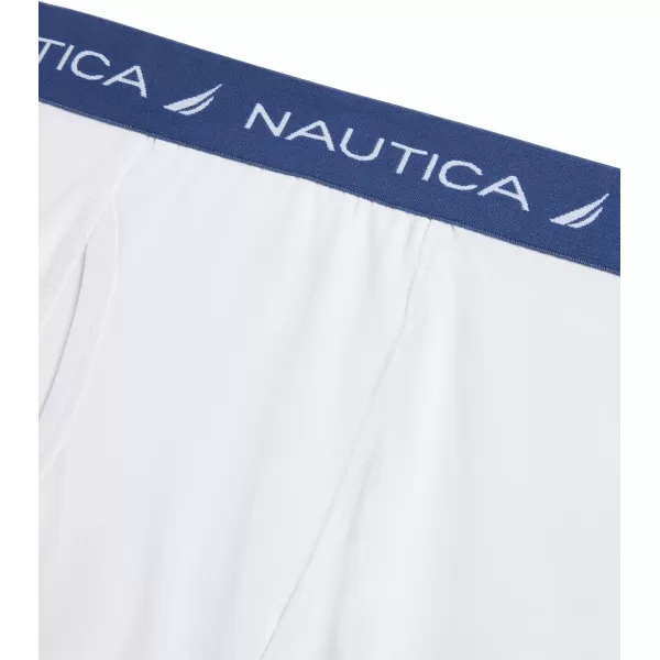 Nautica Mens Performance Compression Base Layer Solid Athletic Bike ShortsWhite