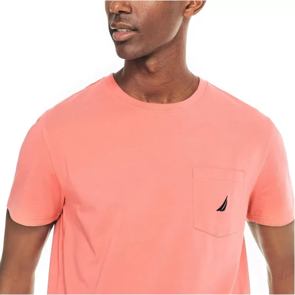 Nautica Mens Performance Deck Pocket TShirtDreamy Coral