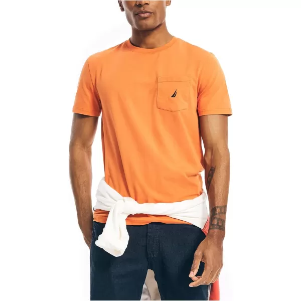 Nautica Mens Performance Deck Pocket TShirtFleet Orange