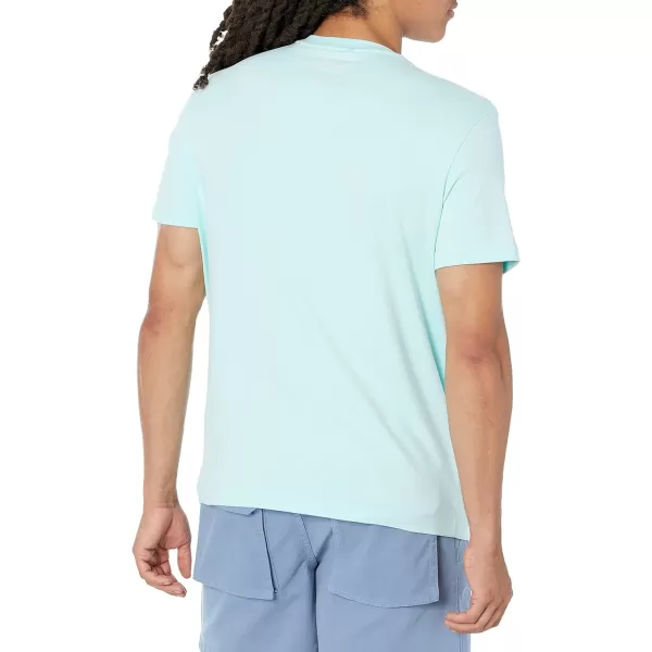 Nautica Mens Performance Deck Pocket TShirtReel Aqua
