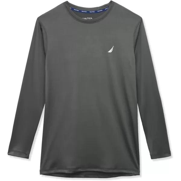 Nautica Mens Performance Long Sleeve Base Layer Crewneck Thermal TopGrey